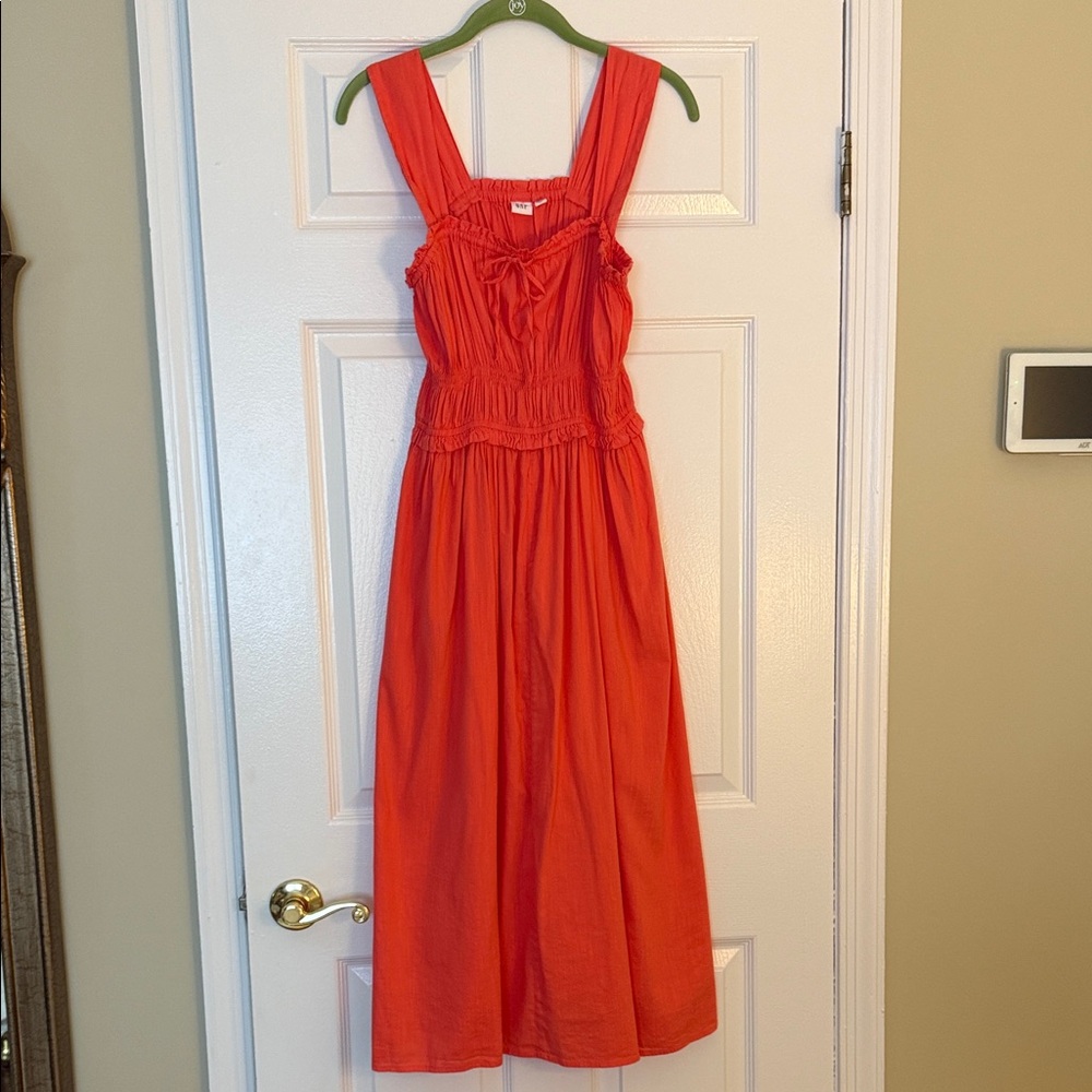 NWT GAP Vibrant Coral Sleeveless Dress